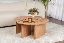 Aucune Mesa de centro MOIRA Redonda en Pino Atlántico
